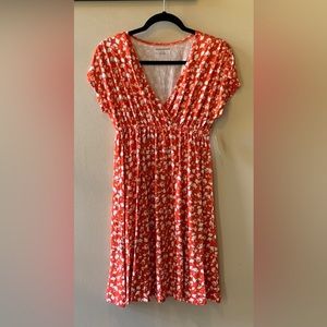 Amazon Essentials floral print surplice wrap dress, size small